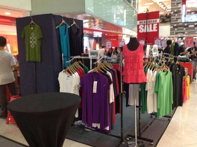 Assorted Women's Apparel With Display Racks For Sale