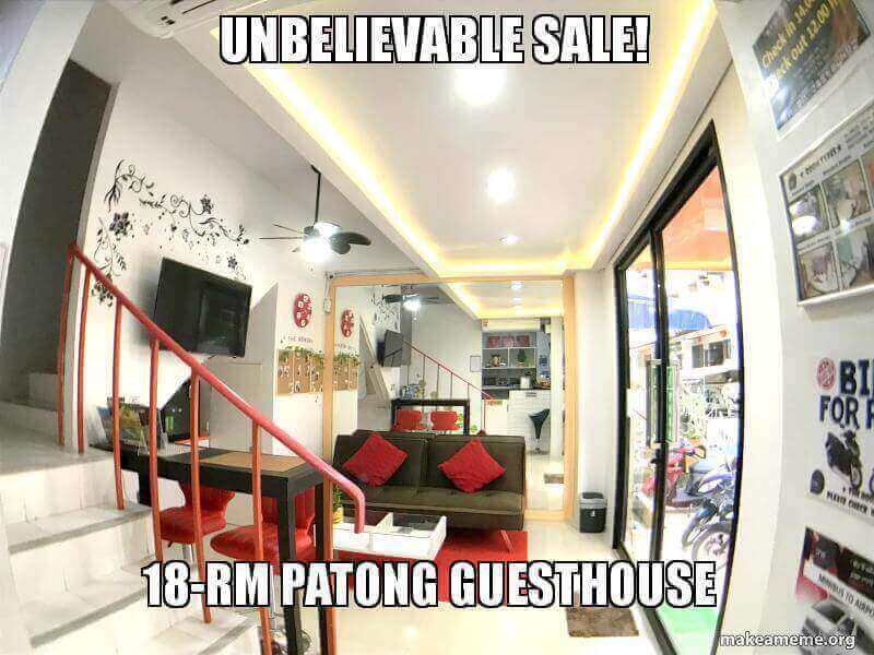 (已失效)Thailand-Phuket-Patong. Profitable 18-Room Guesthouse For Sale. Strategic Location.