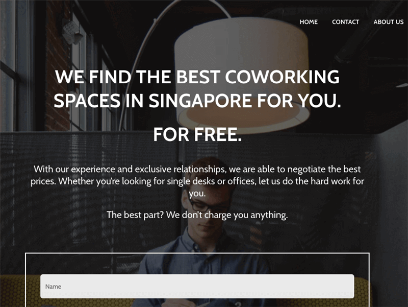 (已失效)Coworking Spaces Lead Generation Website For Sale