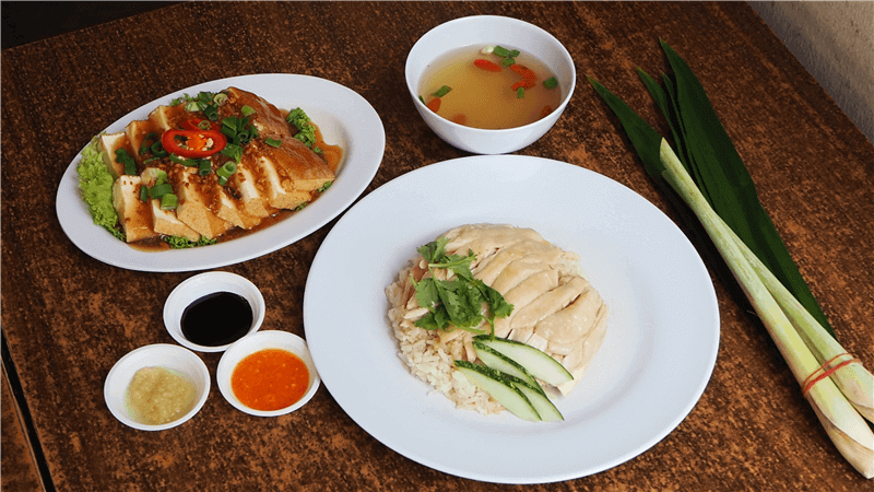 The National Dish Of Singapore, Authentic Hainanese Chicken Rice.