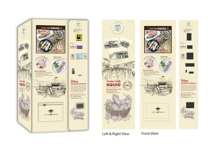 Frozen Seafood Vending machine