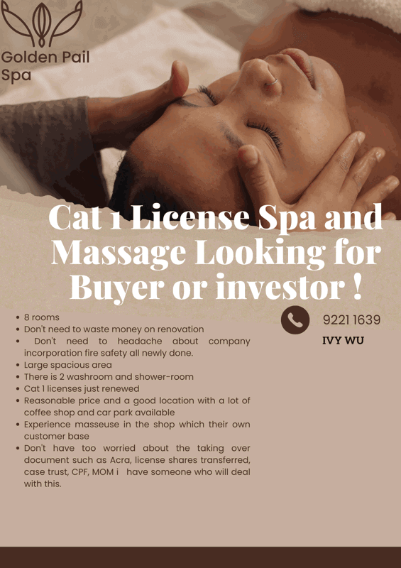 (已失效)Cheap 8 Rooms, 2 Level Massage Shop Newly Renovated With Cat 1 License Massage Looking For Buyer !!