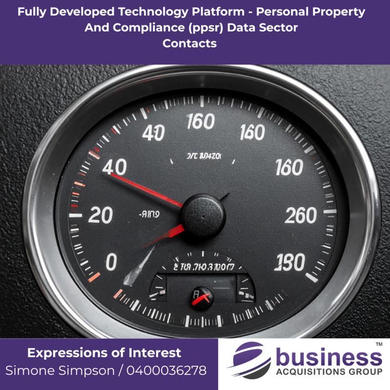 Fully Developed Technology Platform - Personal Property And Compliance (ppsr) Data Sector