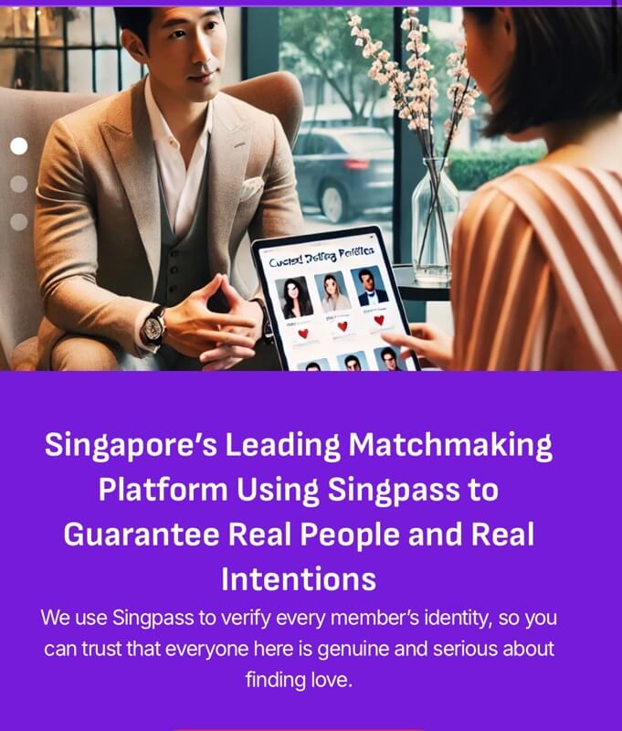 Singapore’s First Verified Matchmaking Brand for Sale at $100K 新加坡首个实名婚恋品牌，出售价格为10万新币