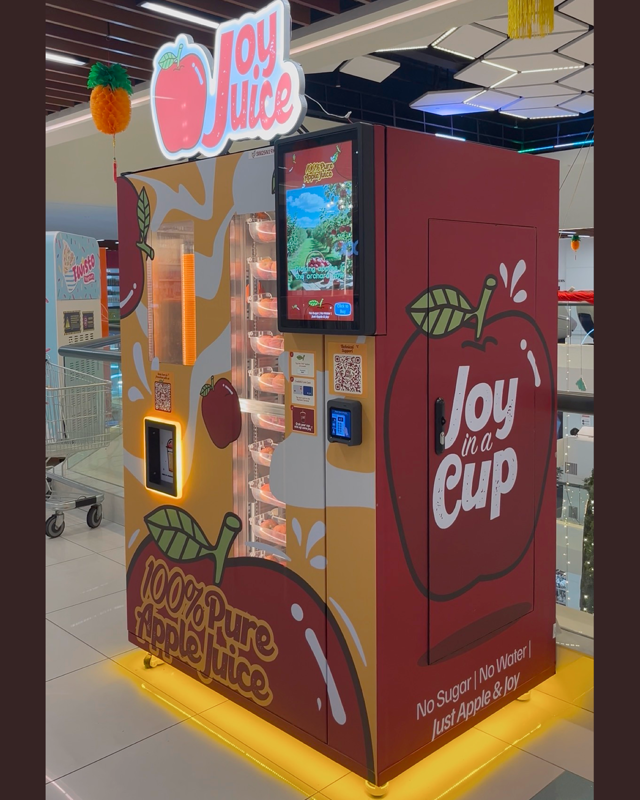 Own An Apple Juice Vending Machine Franchise: 3% - 4% Monthly Returns