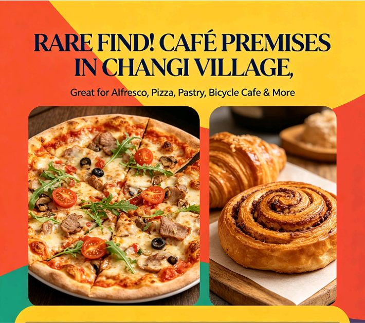 Rare Find! Cafe Premises In Changi Village, Alfresco, Pizza, Pastry, Bicycle Cafe. 樟宜村 Cafe 适于披萨糕点等