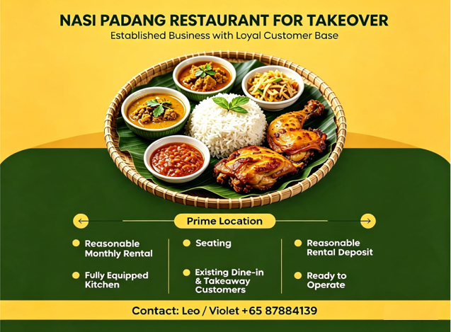 🔥Don't miss! Established Nasi Padang Restaurant In Keong Saik For Takeover! 🔥 千载难逢 恭錫街 餐馆 顶让!