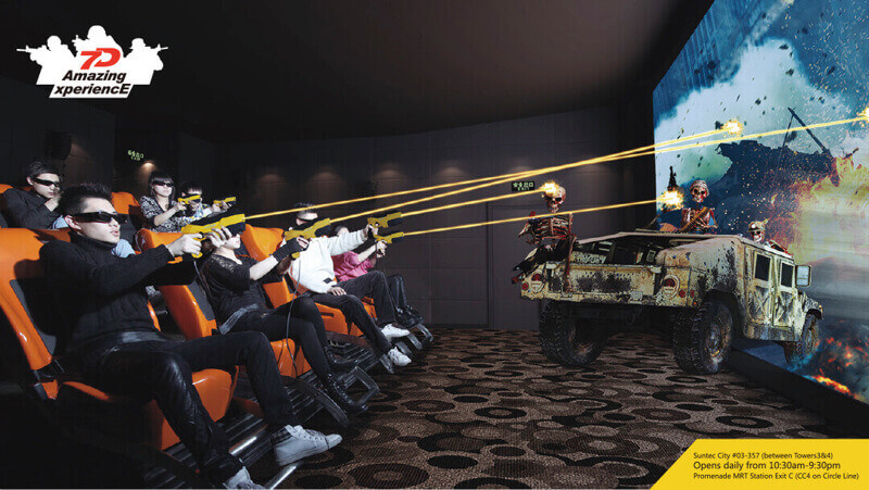 7D Motion Ride Cum Multiplayer Interactive Game Entertainment Cinema