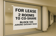 Half shop for co-sharing at Jurong East Central