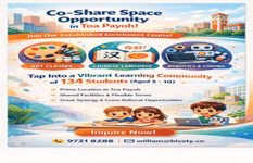 Partner Opportunity: Co-Share Prime Classroom Space In Toa Payoh